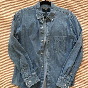 Bonobos Denim Long Sleeve Shirt Mens Medium Slim